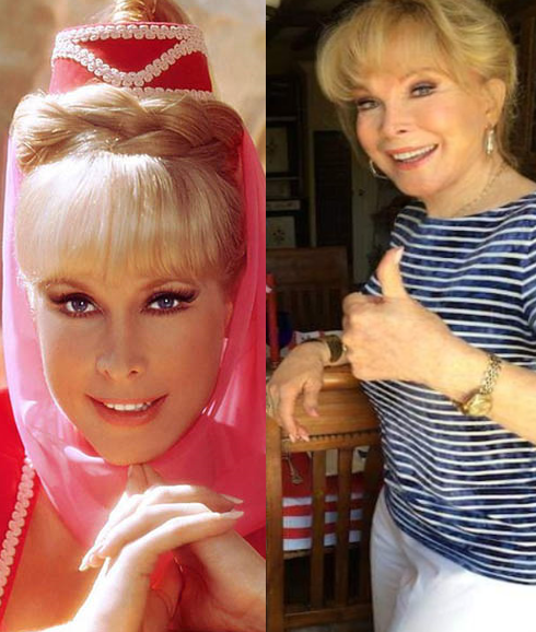 Barbara Eden - 93 anos - A atriz notabilizou-se no seriado de TV Jeannie é um Gênio, nos anos 1960 e 1970. Ela também consolidou sua carreira como cantora, apresentando-se no começo da década de 1970, em Las Vegas, com muito sucesso.