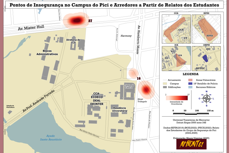 Os alunos criam um mapa para guiar os demais alunos na principais pontos de ataque