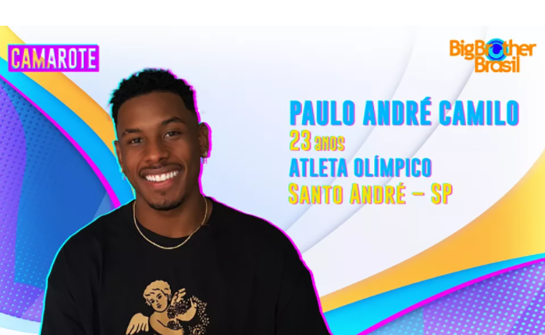Em 2022, Paulo André Camilo, do atletismo, ficou com o segundo lugar do BBB. Lá dentro, destacou-se pela beleza e por se envolver com a atriz e então influencer Jade Picon. 