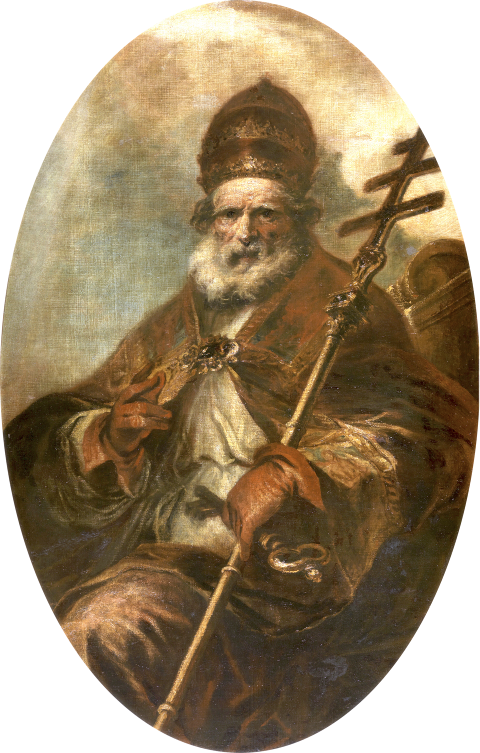 Papa Leão I (n. ? – m. 461) - Pontificado de 440 a 461. Conhecido como Leão Magno, destacou-se por sua teologia e por impedir a invasão de Roma por Átila, o Huno.