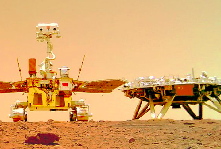 Elas estão localizadas a aproximadamente 35 metros de profundidade e foram encontradas pelo rover Zhurong, da China.