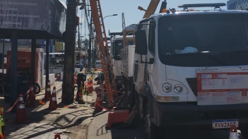 A queda de energia aconteceu por volta das 12h30min