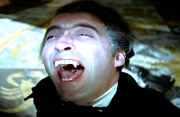 Ele usou a capa do vampiro mais vezes do que qualquer outro ator, em quase 10 filmes, entre 1958 e 1976. Curiosamente, a última vez foi no filme francês de terror cômico Drácula: Pai e Filho (1976). Lee interpreta um Drácula com um filho inútil que se recusa a seguir seus passos.