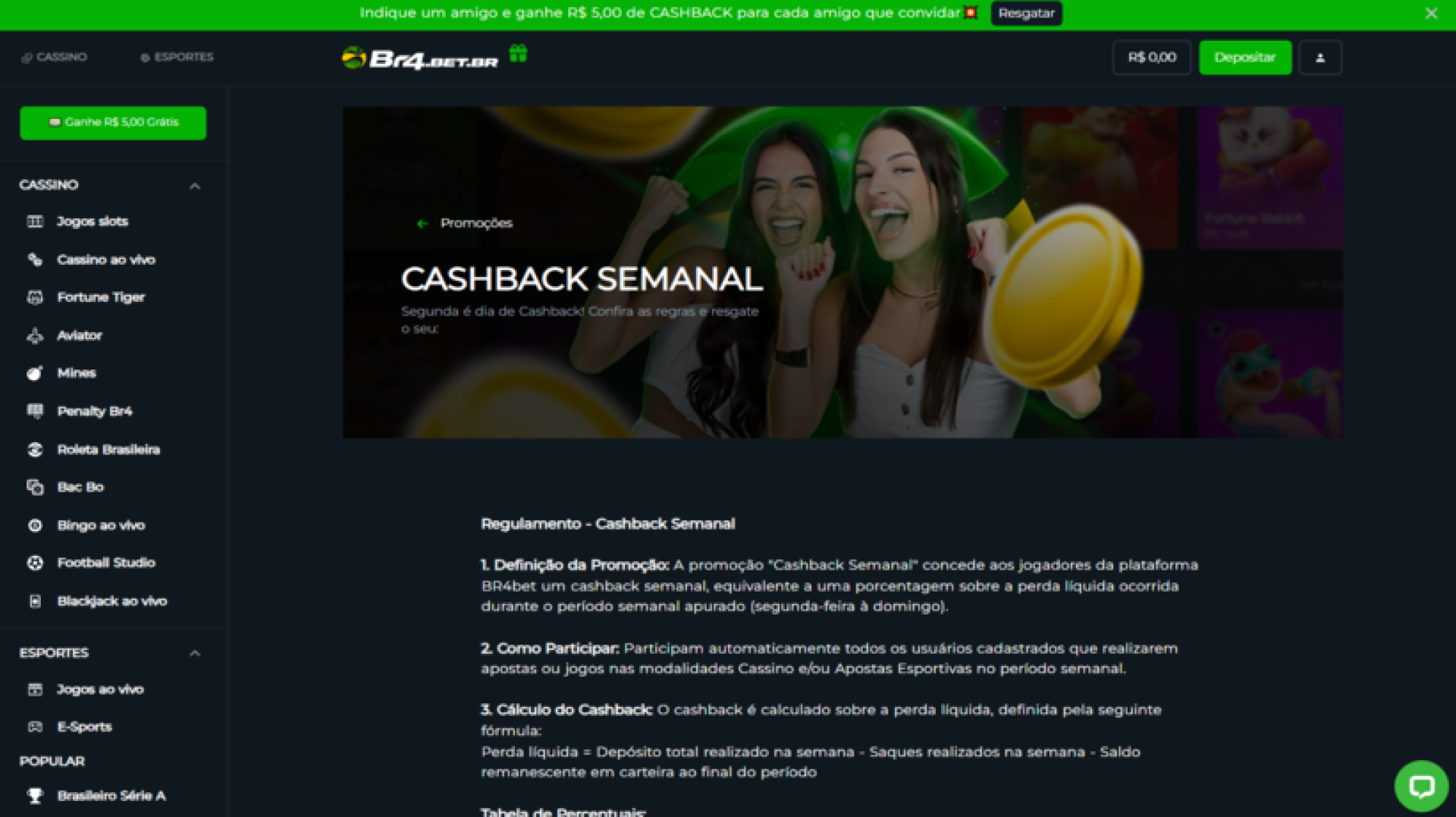 Br4bet bônus em 2025