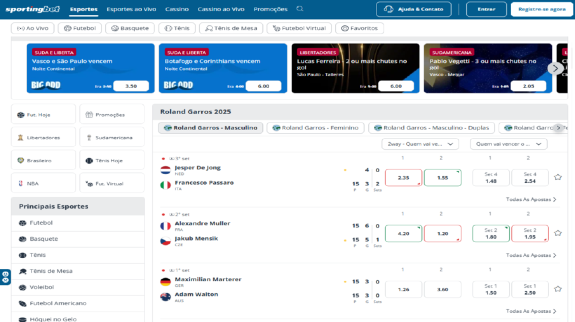 Guia de aposta Sportingbet