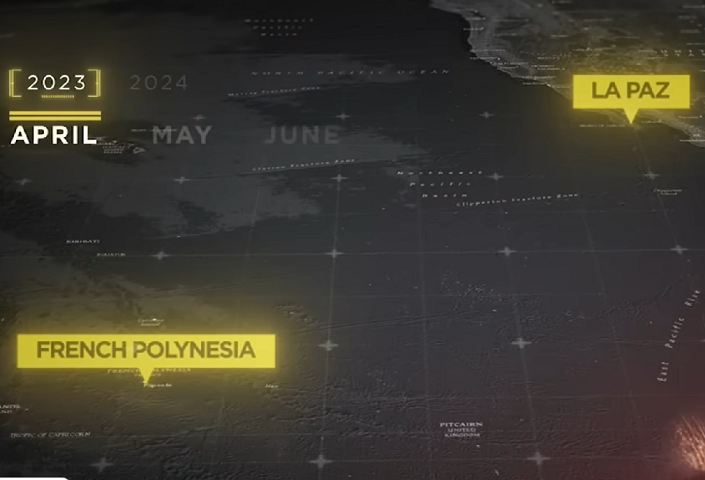 Shaddock contou que havia partido do México com sua cachorrinha em direção à Polinésia Francesa em abril de 2023. 