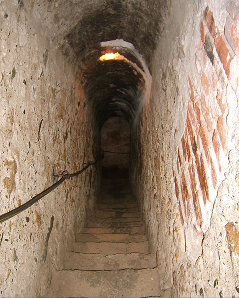 O castelo neogótico construído em 1212  tem passagens secretas criadas para a proteção do príncipe. Consta que Vlad ficou escondido em masmorras durante uma invasão otomana. 