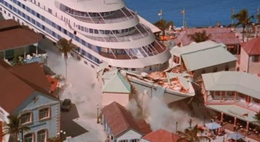 Sem ele (foto),  a direção optou por colocar outro ator, Jason Patric, que interpretou outro policial. Já o personagem de Reeves terminou o relacionamento com a personagem de Sandra Bullock, outra protagonista. A cena mais impactante foi a invasão de um navio.  