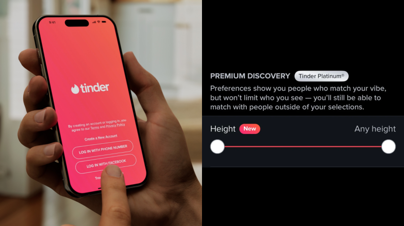 O filtro de altura no TInder é destinado apenas a usuários pagantes da versão premium do aplicativo