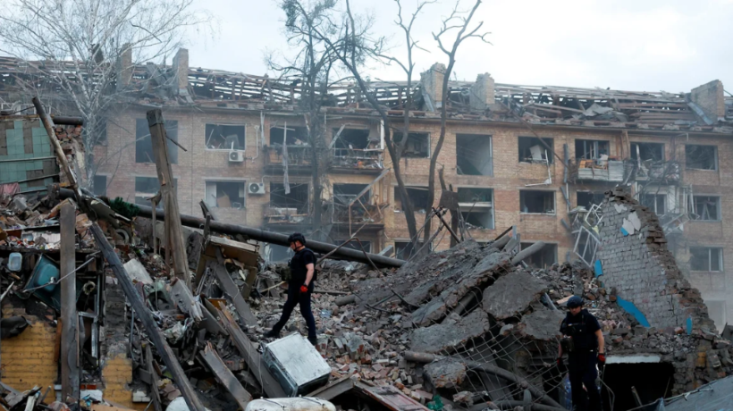 Ucrânia após ataque aéreo russo 