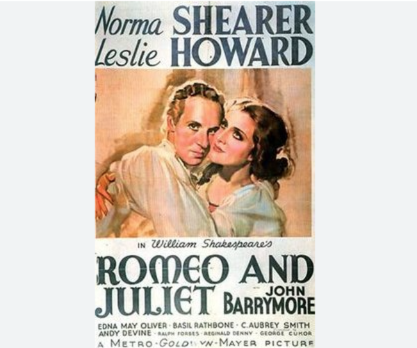 O filme Romeu e Julieta, dirigido por George Cukor, em 1936, alavancou ainda mais a história criada por Shakespeare. O cinema de Hollywood já era uma sensação na época e o filme tinha astros de primeira grandeza em cena: Norma Shearer, Leslie Howard e John Barrymore, entre outros.
