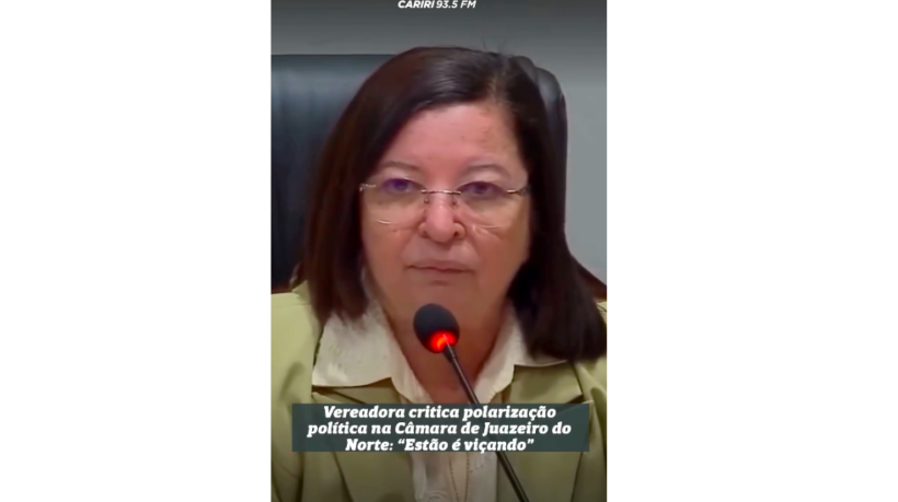 Vereadora surpreendeu com expressão inusitada durante sessão plenária em Juazeiro do Norte