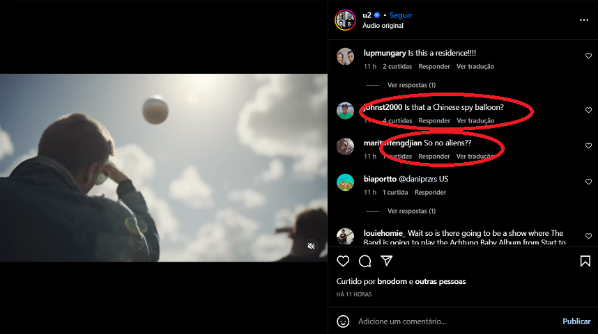 Diversos seguidores da banda comentaram na publicação, buscando relação com os acontecimentos recentes naquela época.