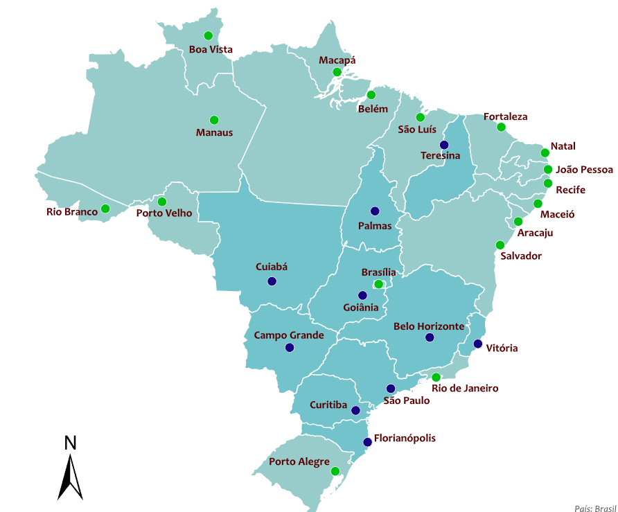 Elas atraem um maior foco por serem as sedes administrativas, centros do poder regional. Mas sabia que todas têm apelidos carinhosos? Veja como as capitais brasileiras são conhecidas... 