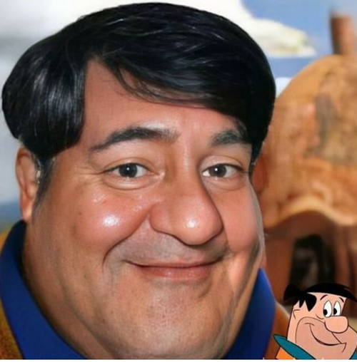Da turma dos Flintstones, veja a criação de Hidreley Diao. Assim, seria o Fred. 