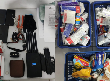 Materiais apreendidos durante interceptação de roubo em Eusébio 