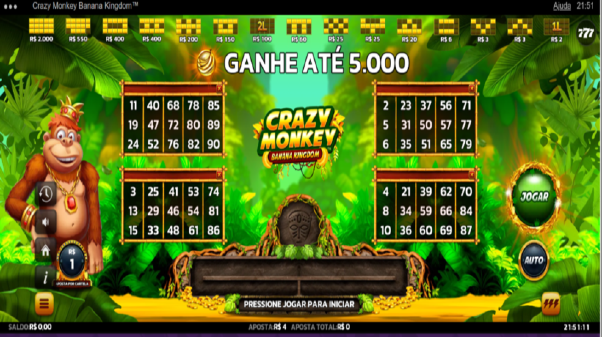 jogar bingo online crazy monkey