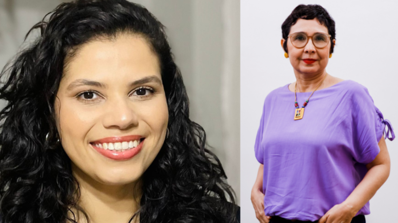 A pesquisadora Michelle Muriel e a jornalista Neila Fontenele 