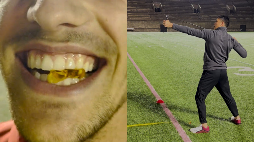 Sorenson sabia que pegar uma jujuba dessa distância representava risco de engasgo, o que o levou a desenvolver uma técnica usando a língua para bloquear a garganta e proteger a traqueia durante o lançamento.