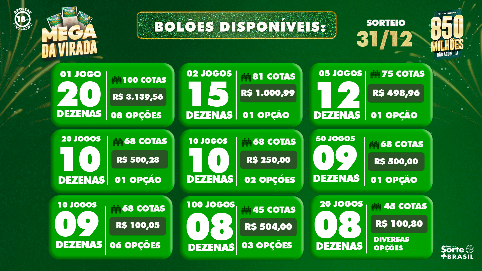 Bolões Sorte Mais Brasil