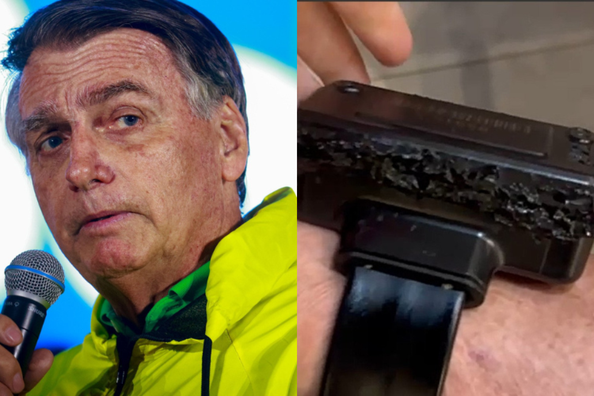 Bolsonaro tentou romper tornozeleira eletrônica (Foto: Samuel Setubal/O POVO/Reprodução/PF)