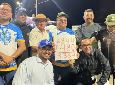 Pesagem do laticínio produzido para a Copa Leite de 2025 indicou que 3.844 quilos. Retirada a tara da balança, Quixeramobim retoma o título de maior queijo coalho do mundo, com 3,3 toneladas 