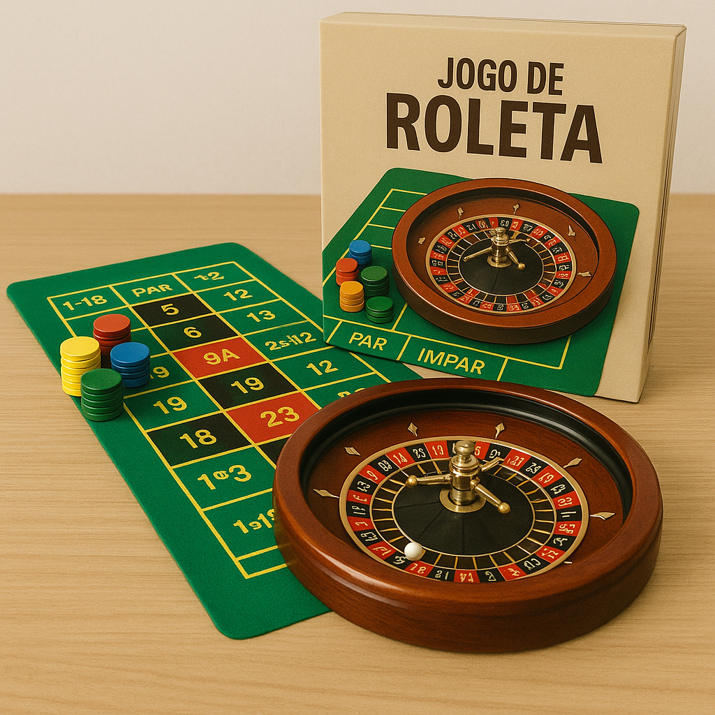 Roleta – Tradicional em cassinos, onde os jogadores apostam em números, cores ou combinações antes de girar a roleta.