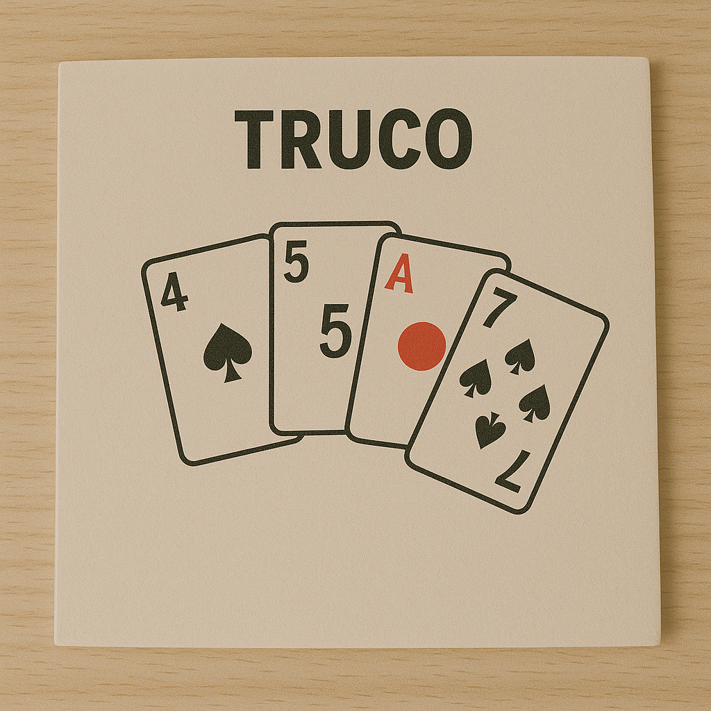 Truco – Jogo de cartas popular no Brasil e América Latina, conhecido por suas apostas e blefes.
