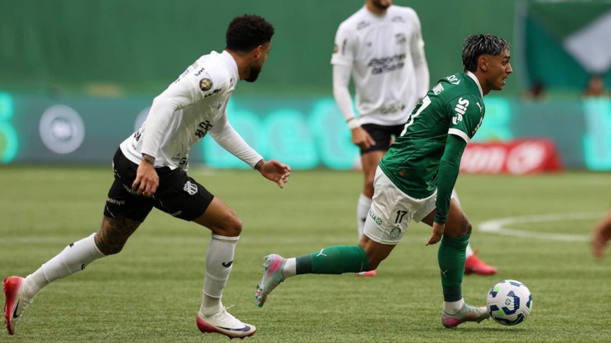 Palmeiras e Ceará em partida válida pela décima nona rodada do Brasileirão Série A