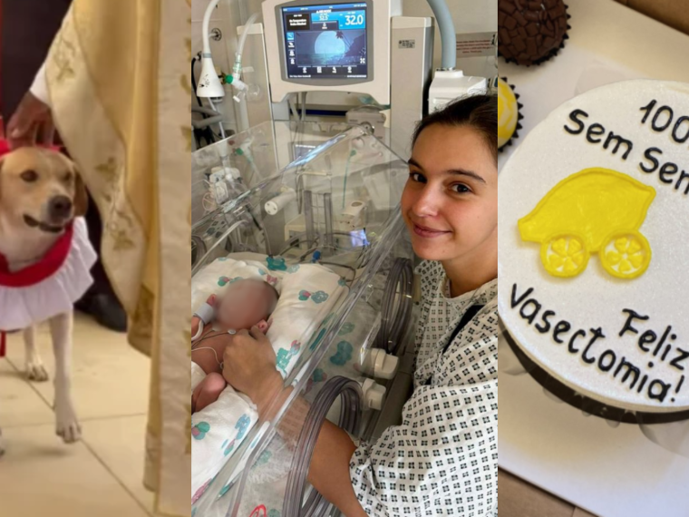 Em 2025, teve descoberta de gravidez na hora do parto, c&atilde;o sendo coroinha em igreja e at&eacute; bolo pra celebrar vasectomia