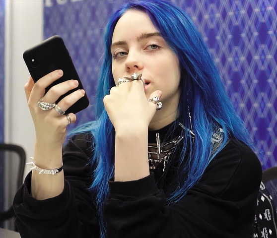 Billie Eilish é uma cantora e compositora estadunidense. Ganhou popularidade em 2016, quando lançou o single de estreia Ocean Eyes no SoundCloud, posteriormente lançado pelas gravadoras Darkroom e Interscope Records. 