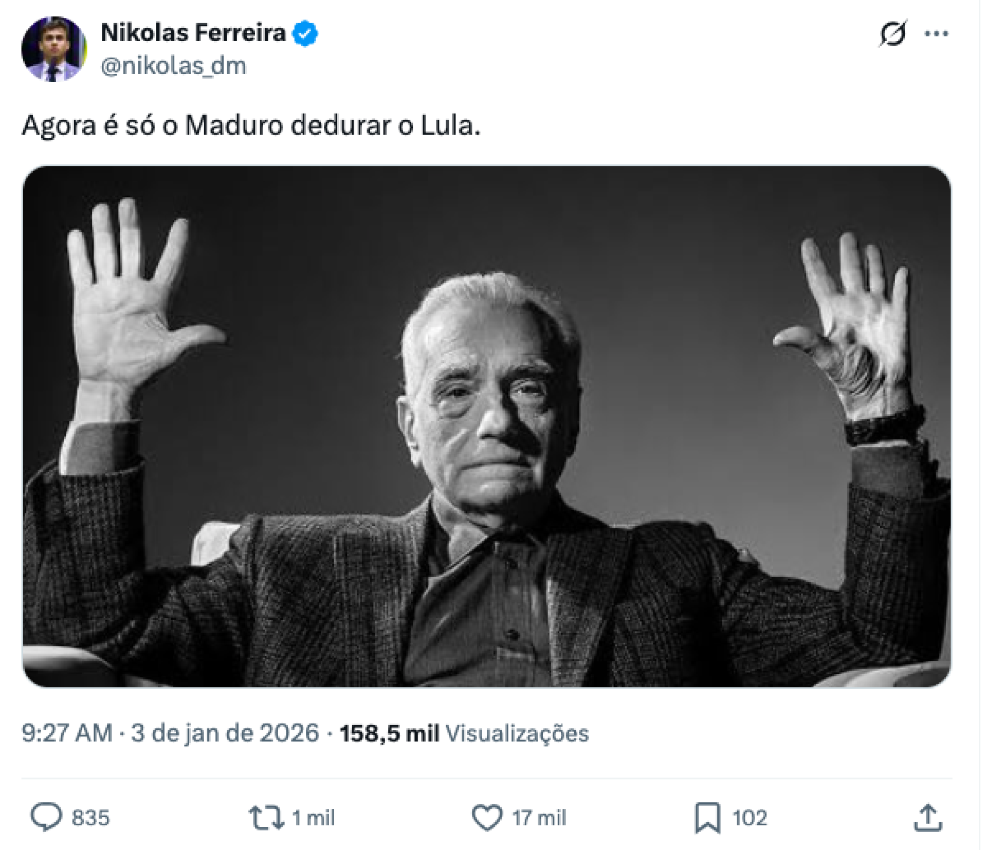 Direita brasileira se manifesta sobre últimos acontecimentos na Venezuela