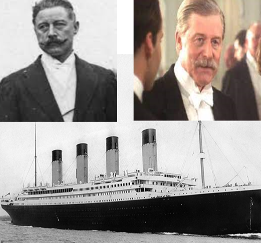 Cosmo Duff-Gordon (por Martin Jarvis) - Foi um medalhista de pra olímpico na Esgrima. Ele sobreviveu ao naufrágio e foi vítima de um boato de que teria dado suborno para violar a regra de prioridade para mulheres e crianças. Mas depois foi inocentado dessa acusação. 