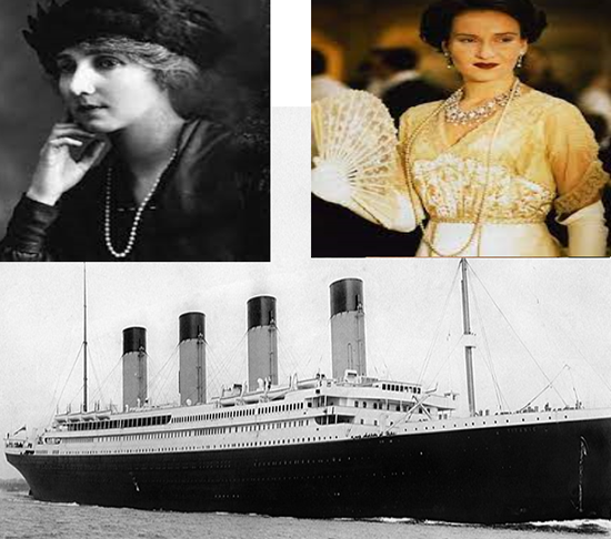 Noël Leslie (por Rochelle Rose) - A condessa de Rothes era uma passageira da primeira classe que escapou num dos botes e ajudou a salvar passageiros da terceira classe que estavam com ela. 