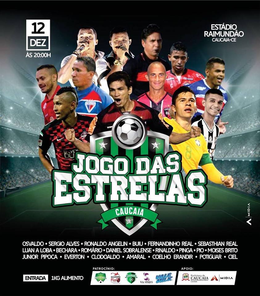 Estrelas do futebol são confirmadas no Jogo Lendário, organizado